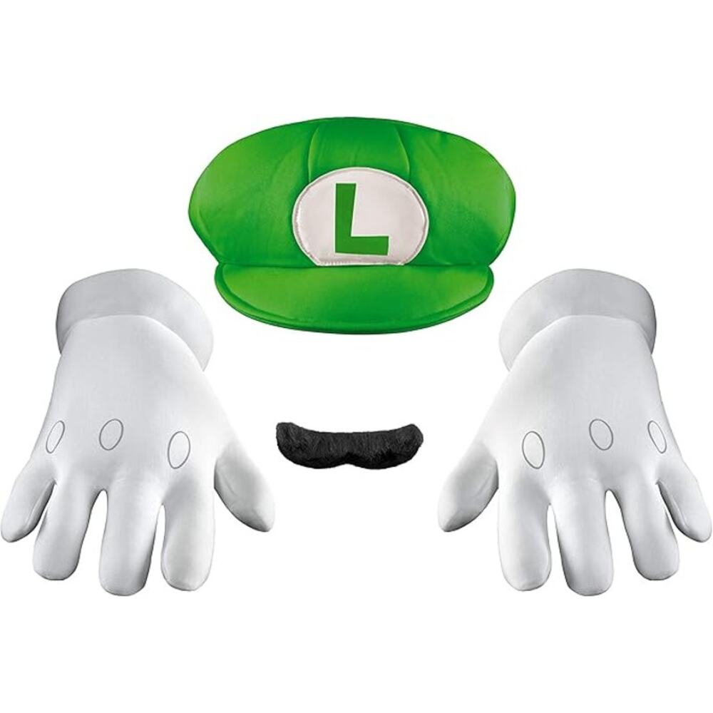 Disguise Men's Nintendo Super Mario Bros. Luigi Adult Accessory Kit Hat Gloves
